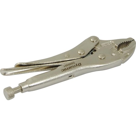 Dynamic Tools 5" Locking Pliers, Curved Jaws With Wire Cutter D055301
